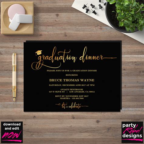 graduation dinner announcement